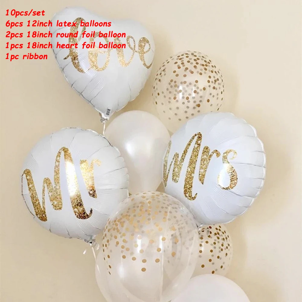 Előlép Arany Gyémánt Porond Elgáncsol balloons mr&mrs szerelmes Hőlégballon Valentin Egynapi út menyasszonyi zuhany Félfogadás decorations készlet esküvői Anyagellátás globo