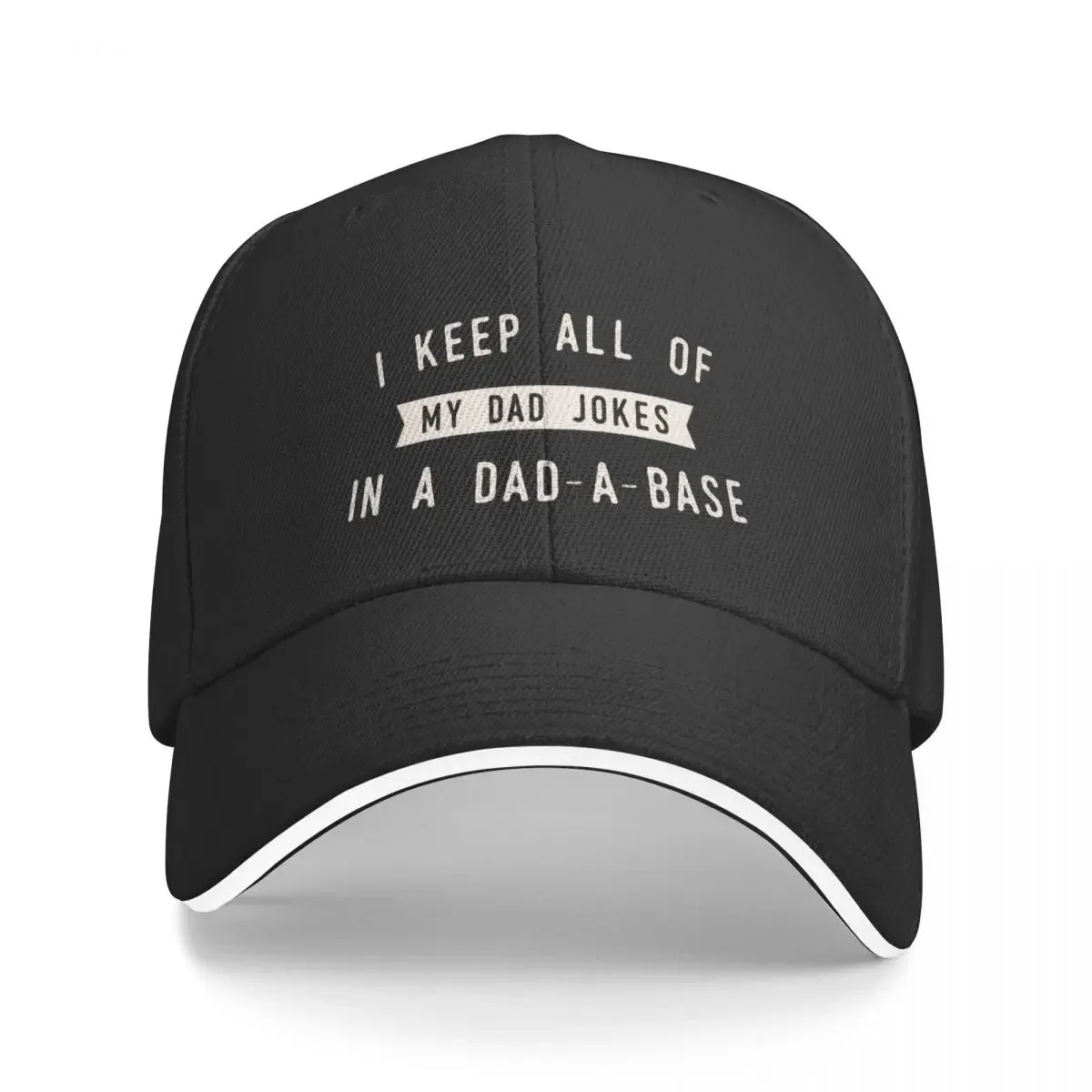 

Funny Dad Joke I Keep All of my Jokes in a Dad-a-Base Baseball Cap Fluffy Hat Fishing cap Hip Hop Big Size Hat Golf Women Men's