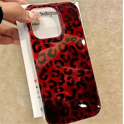 Vortex Print IND Vintage Wine Red Leopard Phone Case - iPhone SE (2020) (1)