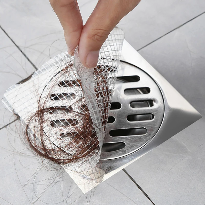 

1/5/10pc Disposable Shower Drain Hair Catcher Cover Bathroom Sewer Sink Drain Hair Strainer Stopper Bathtubs Mesh Filter Sticker