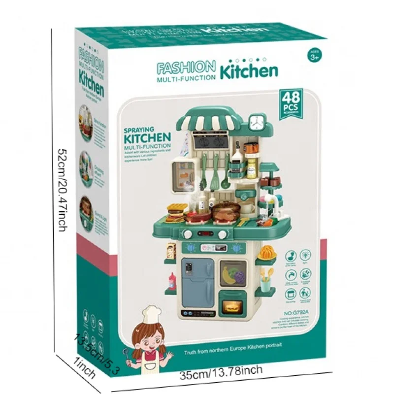 The kitchen table pretends to play with children's kitchen toy sets 6