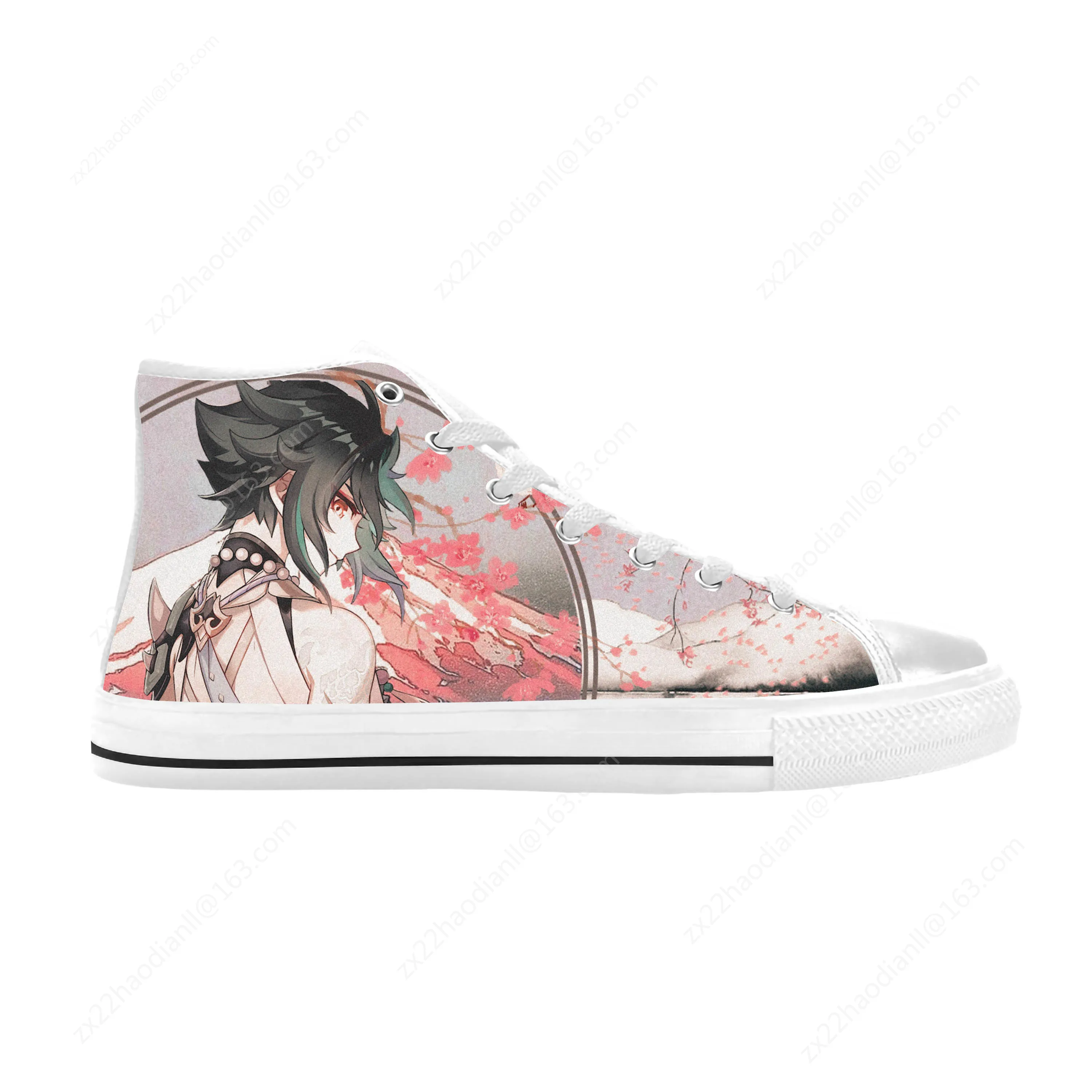 Anime Manga Cartoon Game Genshin Impact Xiao Cool Casual Cloth Shoes High Top Comfortable Breathable 3D Print Men Women Sneakers