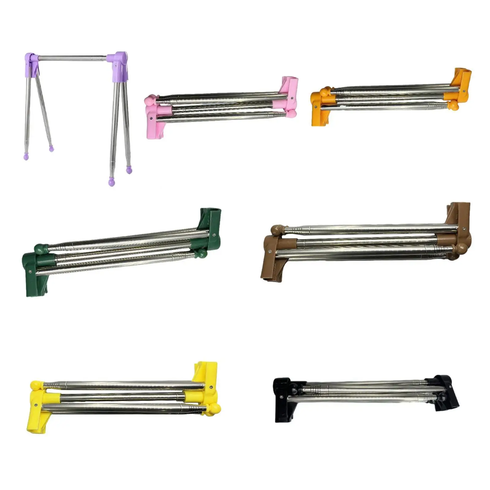 Portable Travel Garment Rack Metal Clothes Rail for Dance Outdoor Hotel Room