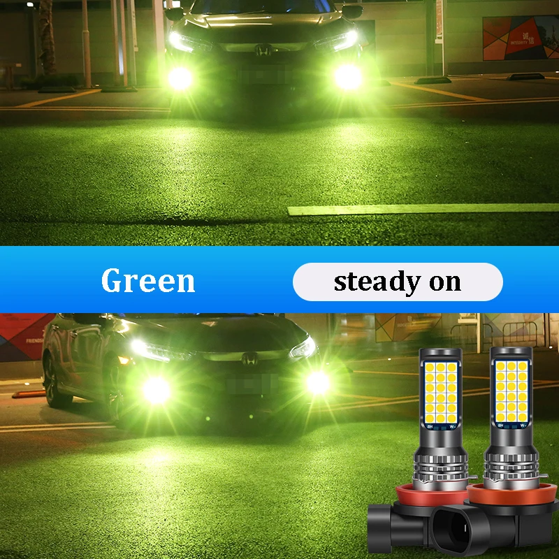 Alla Lighting PY20D 9145 H10 Swithback LED Fog Lights Bulbs, 6000K White/3000K Yellow Dual Color, 5200Lms Xtreme Super Bright LEDs Upgrade, Fog Lights - Canada