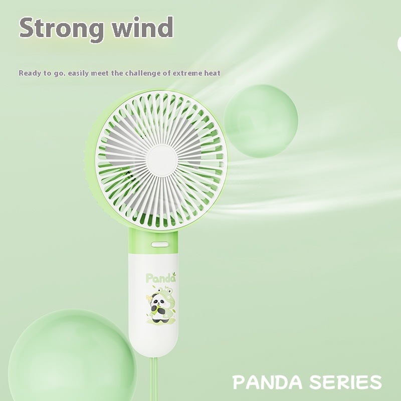 Three - Speed Adorable Cat - Themed Handheld Fan: Customizable Wind Speeds, Ultra - Compact and Portable, Complete with a Low -