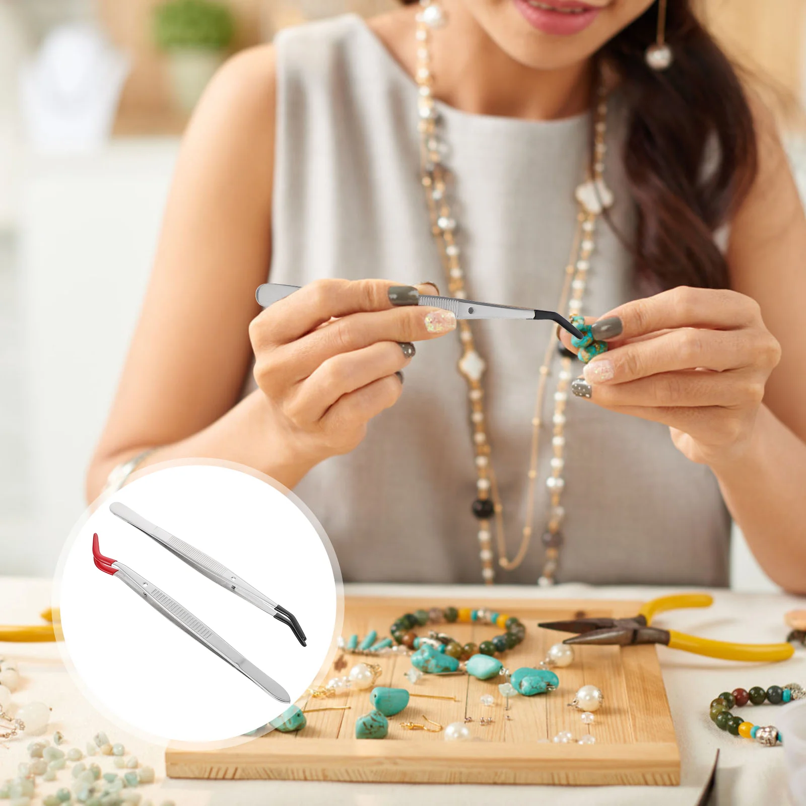 

Пинцет из нержавеющей стали, пинцет с изогнутыми элементами, пинцет для ювелирных изделий, инструмент, медицинский стоматологический садовый кухонный пинцет, инструменты