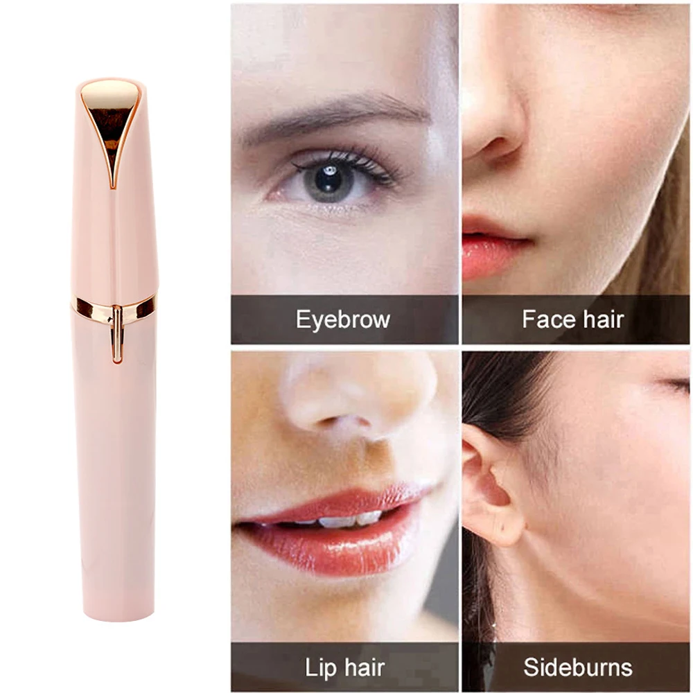 Eyebrow Trimmer Set Eyebrow Trimmer Upgrade USB Electric Eyebrow Trimmer Painless Eye Brow Epilator Nose Hairs Mini Shaver Razors Portable Facial Hair Remover Women