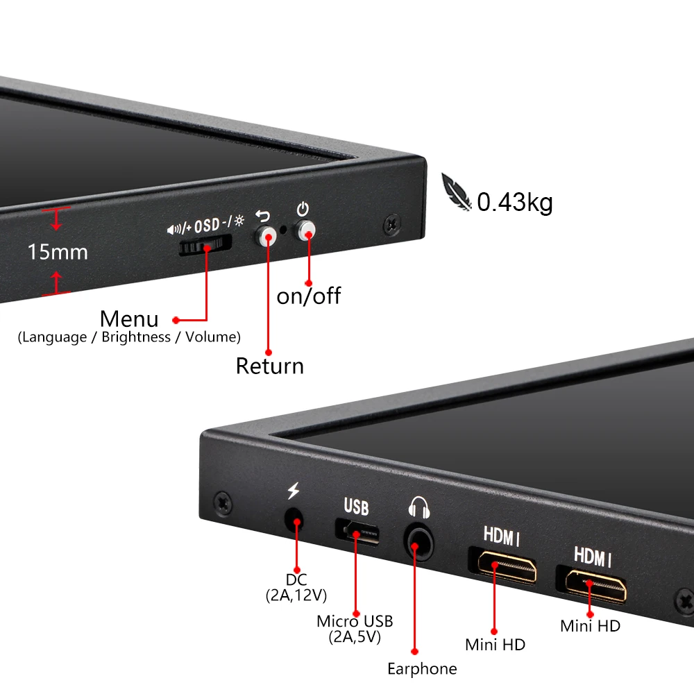 Wisecoco 4K 14 12.6 8.8 7.84 IPS