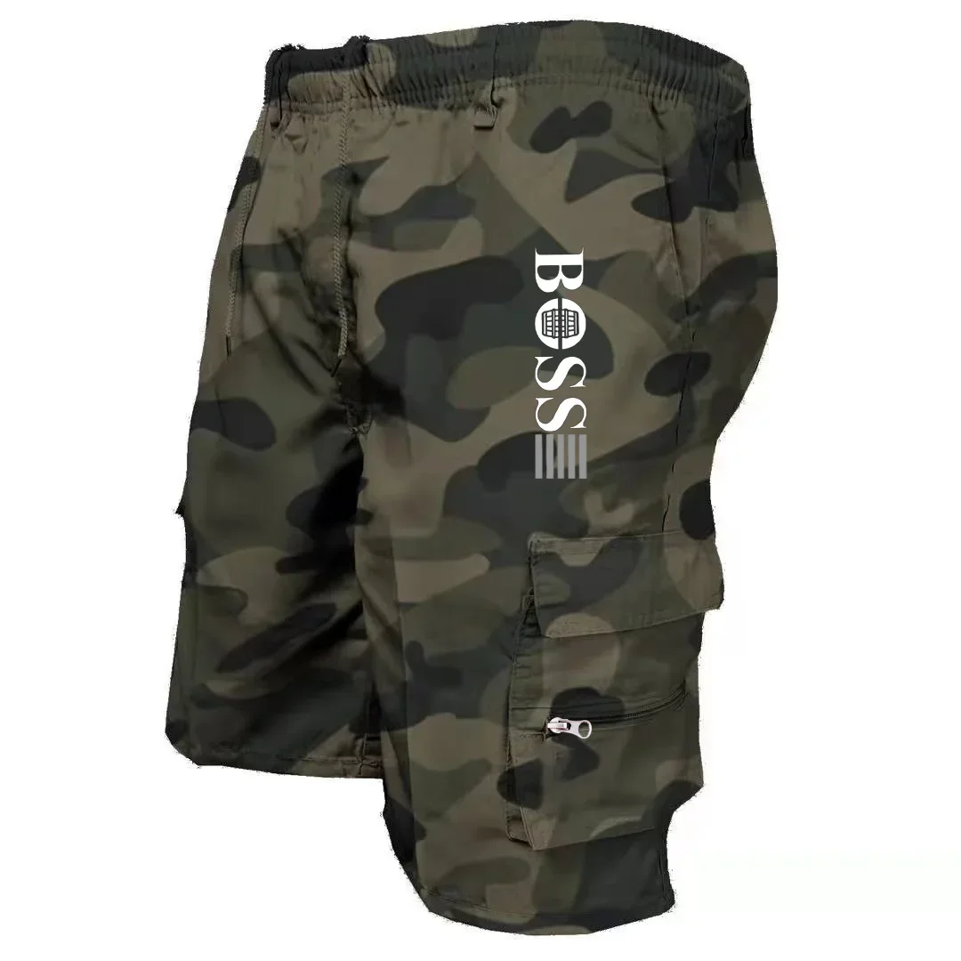 Summer 2026 new men's elastic band work shorts, outdoor casual style jogging shorts, loose training men's sports shorts