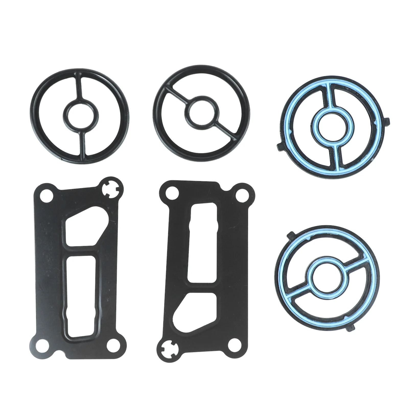 LF0214342 1S7Z6A642AAA 2Pcs/Set Engine Oil Cooler Filter Housing Gasket Seal LF0214700 Fit For Mazda 3 5 6 CX7 MX5 Miata Tribute