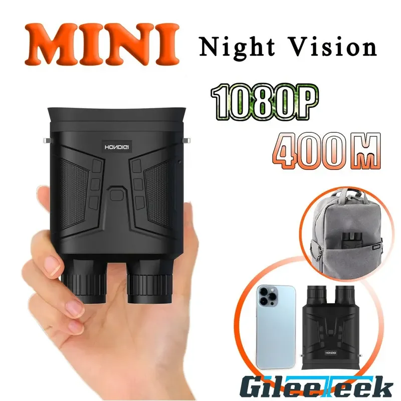 Binoculars Night Vision 1080P 3.0 Display Optical Zoom 6X Digital Zoom IR Camera MINI80 Goggles for Hunting Surveillance