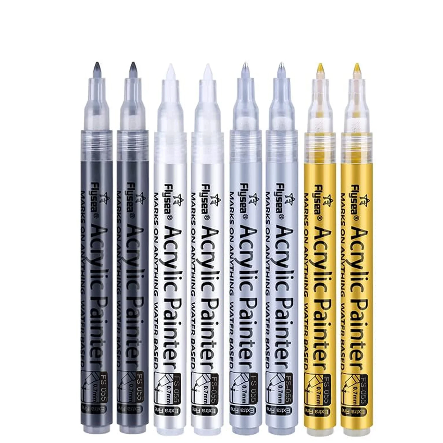 アクリルペイントペン 24本 マーカー 中字 2mm ロックペイント