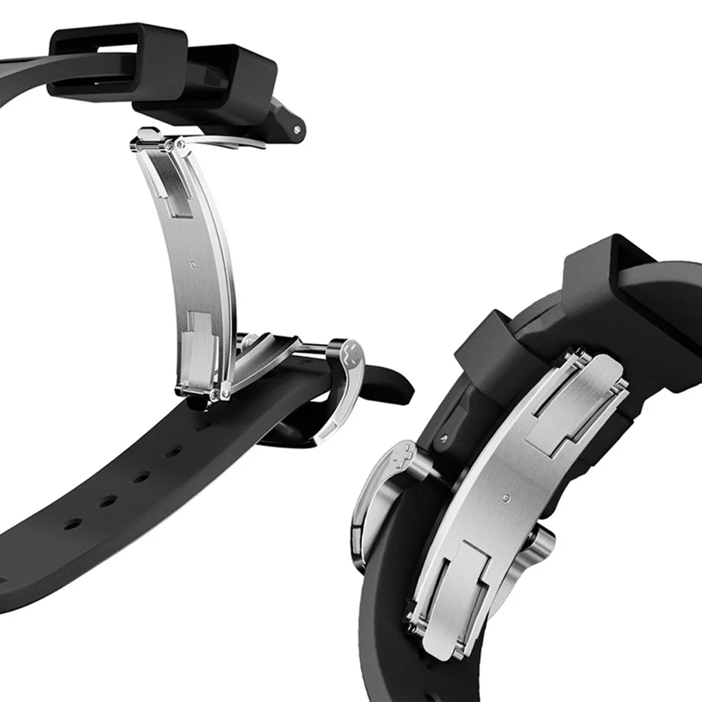 애플 워치용 메탈 실리콘 스트랩 울트라 밴드, 49mm, 45mm, 44mm, 42mm 벨트, 한국 팔찌, iWatch 시리즈 9, 8, 7, 6, 5, 4, 3, SE 울트라 2