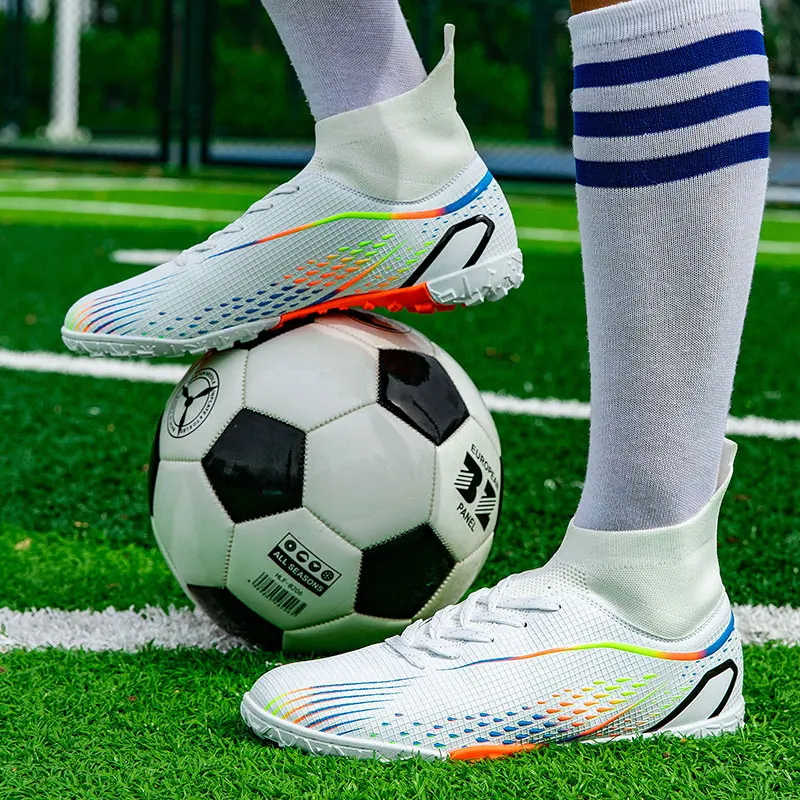 Field Boots Men's Soccer Shoes Society TF/FG Anti-slip Football Cleats Children's Outdoor Training Sports Footwear 2024_voghion.com