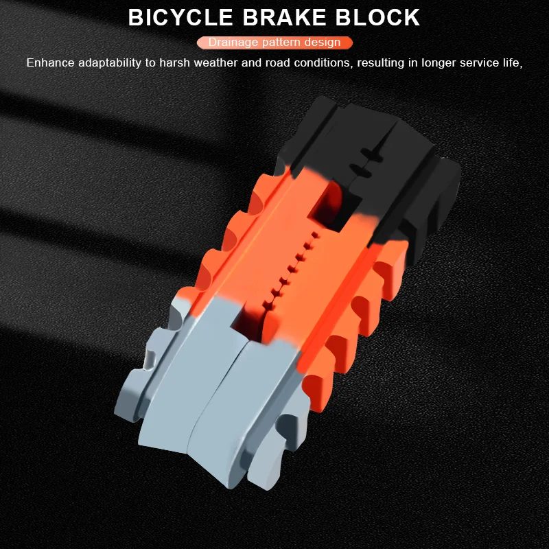 Pastiglie freno per bicicletta Cerchione Tipo cassetto Pastiglia freno a tre colori Sostituzione in gomma Freni per bici da strada C-Brake con trogolo di fango Silenzioso - immagine 5