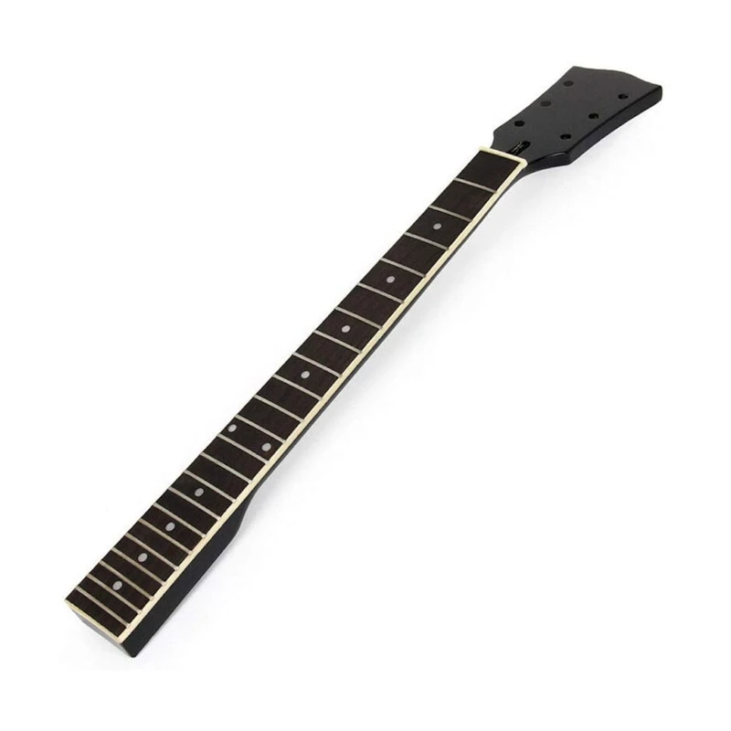 

Guitar Neck Replacement Rosewood Fingerboard 22 frets Electric Guitar Neck with White Dots DIY Guitar Repair Accessory