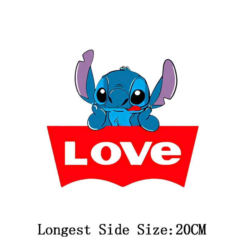 Cute Stitch Disney Lilo & Stitch Heat Transfer Stickers Iron-on Transfers  For Clothing Thermoadhesive Adhesive Patches Kawaii - AliExpress