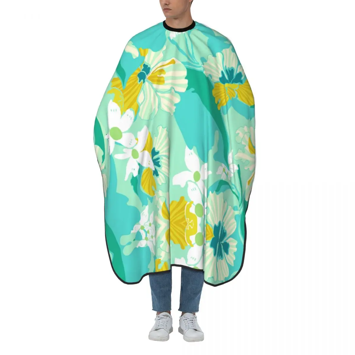 

Haircut Capes Barber Supplies Set Salon Hair Cutting Cloth Apron Cape Hairstylist Hairdressing Capes Flowers Tropical Plant