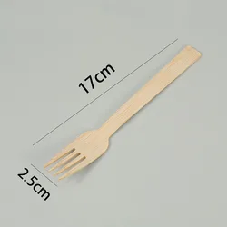 Premium Eco - Friendly Bamboo Cutlery Set - Smooth, High - End Disposable Utensils for Parties, Camping, and Weddings (Bamboo forks)