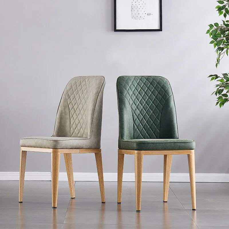 Leather Vanity Hairdressing Restaurant Chairs Youth Hall Ergonomic Cheap Chairs Study Loft Chaises Salle Manger Room Furniture