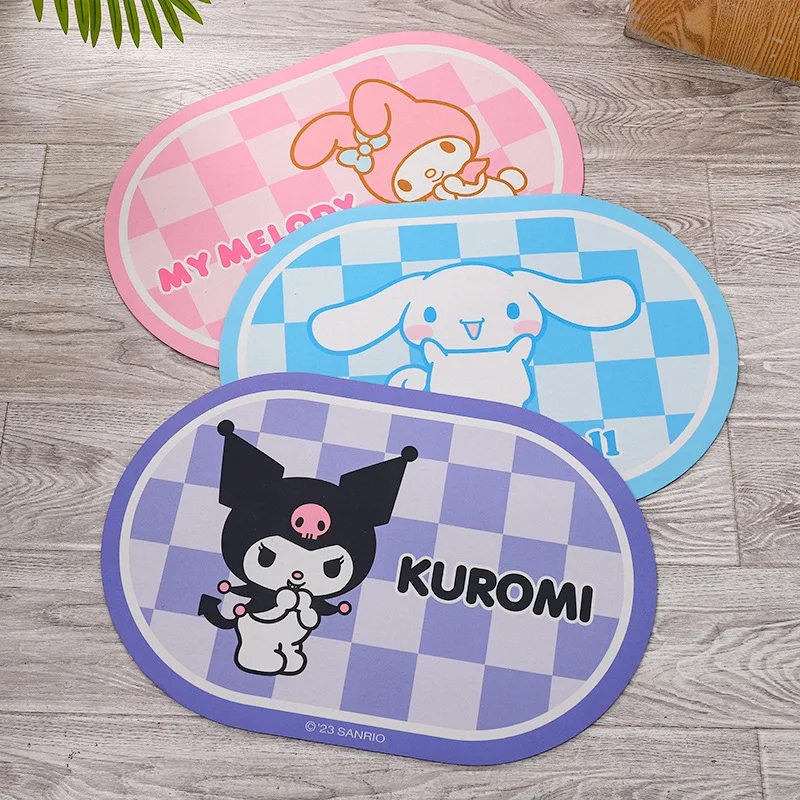 

Sanrio Kuromi My Melody Anime Kawaii Floor Mat Absorbent Cute Cartoon Cinnamoroll Bathroom Non-Slip Carpet Toys for Gils