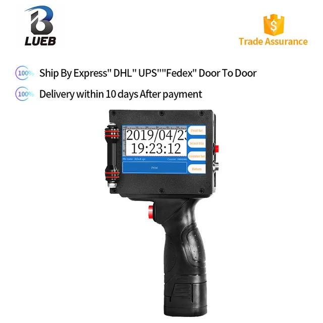 25.4 Mm 2019 Ipari Gyártó Wifi Mini Kézi Tintasugaras Nyomtató Képernyő Egyetlen Színű Oldószer Alapja A Falfestményhez - Image 4