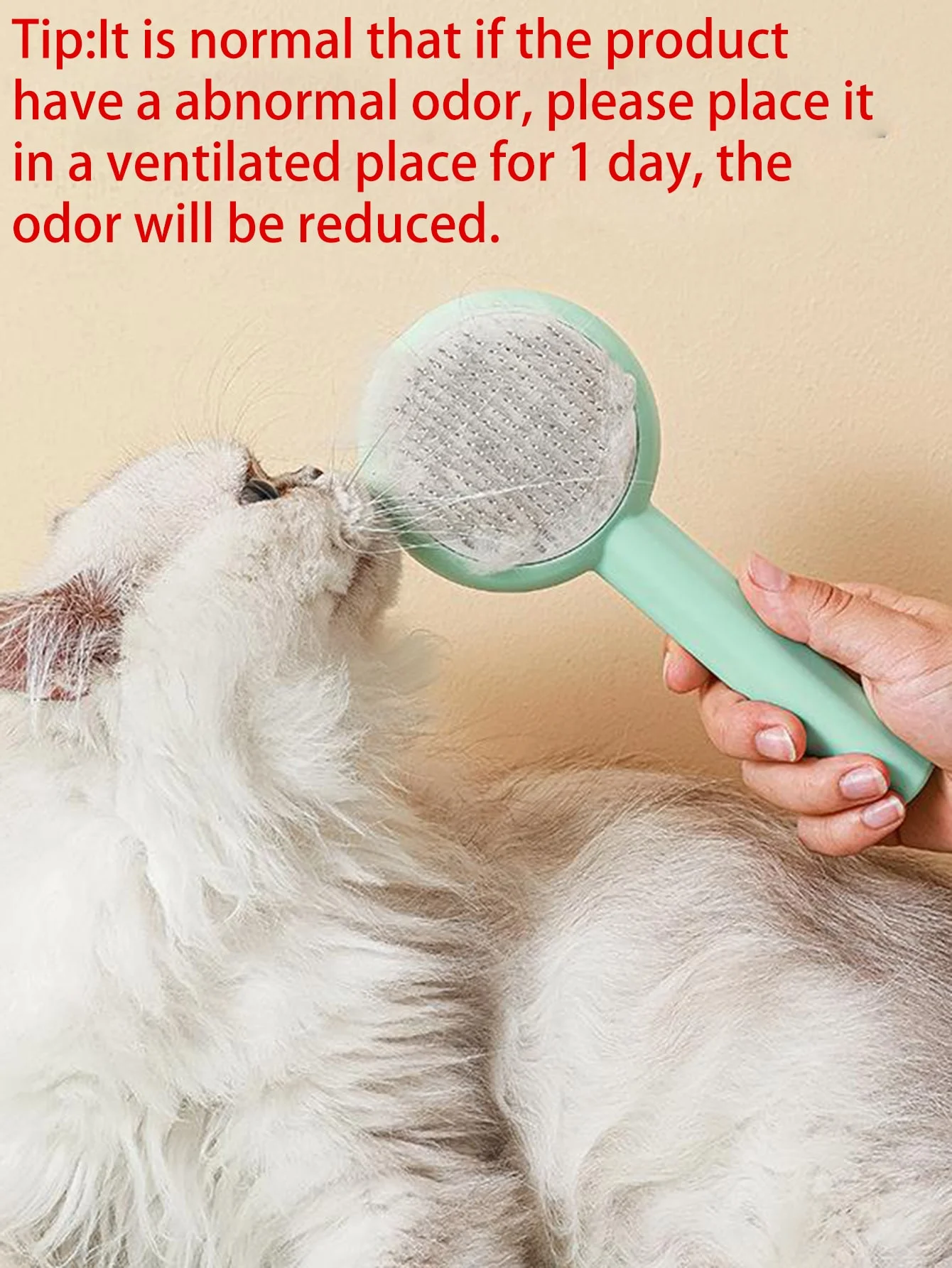 1pc-Flower pet cat comb stainless steel needle massage cleaning needle comb one click self-cleaning