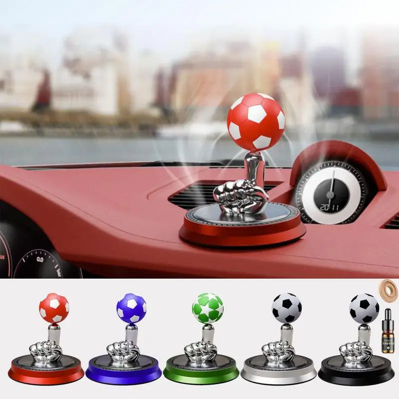 Solar Car Air Freshener Finger Football Car Air Freshener Rotating
