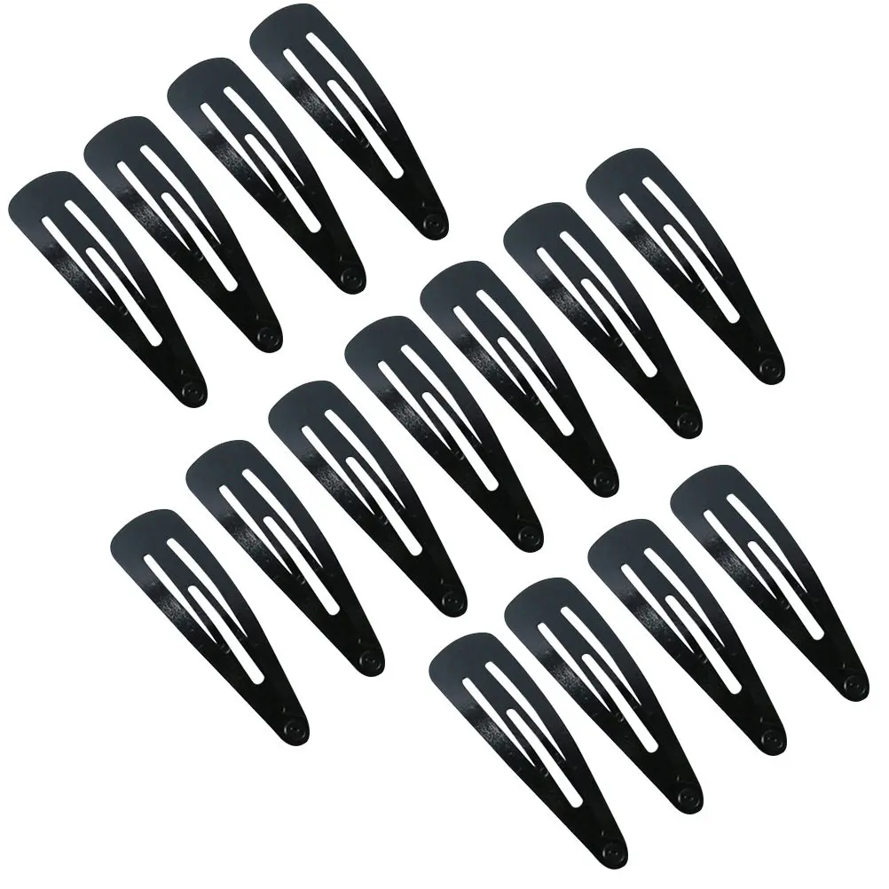 50Pcs Liu 블랙 메탈 헤어 클립 소녀를위한 스냅 헤어핀 어린이  매일 파티 헤어 액세서리 바레트