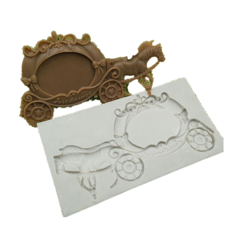 

Pumpkin Carriage Fondant Mold Chocolate DIY Baking Cake Decorative Moulds K297