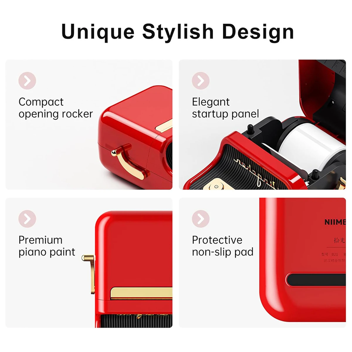 Niimbot B1 B21 Mini Portable Thermal Label Printer Office Supplies Adhesive Sticker Printers No Ink For Phone with Paper Rolls