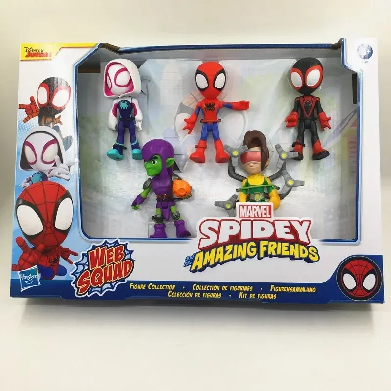 

Оригинальные фигурки Spidey и His Amazing Friends, детские подарки, фигурки ML Legends, 3 шт. в упаковке входят 3 фигурки и 3 Аксессуары