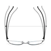 VIVIBEE 2025 Business Style Reading Glasses +150 Men Metal Grey Frame Blue Light Blocking Clear Lens Square Eyeglasses +250 5