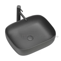 อ่างล้างมือเซรามิกสำหรับใช้ในห้องน้ำชามด้านบนของเคาน์เตอร์อ่างล้างมือเดี่ยวอ่างล้างหน้าล้างมืออ่างล้างมือพอร์ซเลนอ่างล่างหน้า 3