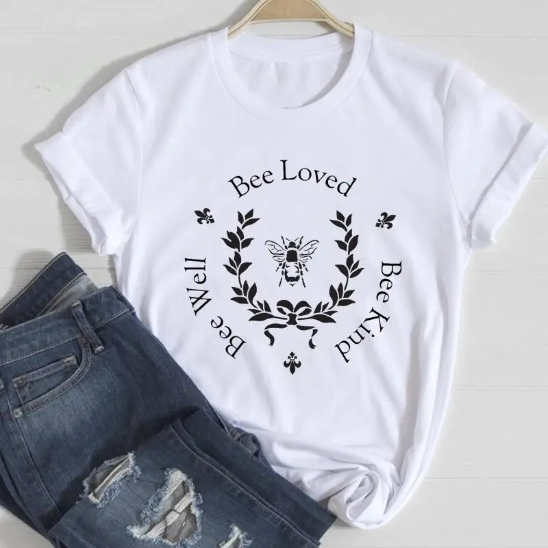 Clothing Floral Women Print European and American Short-sleeved T-shirt Women Clothing Tops Oversized T Shirt