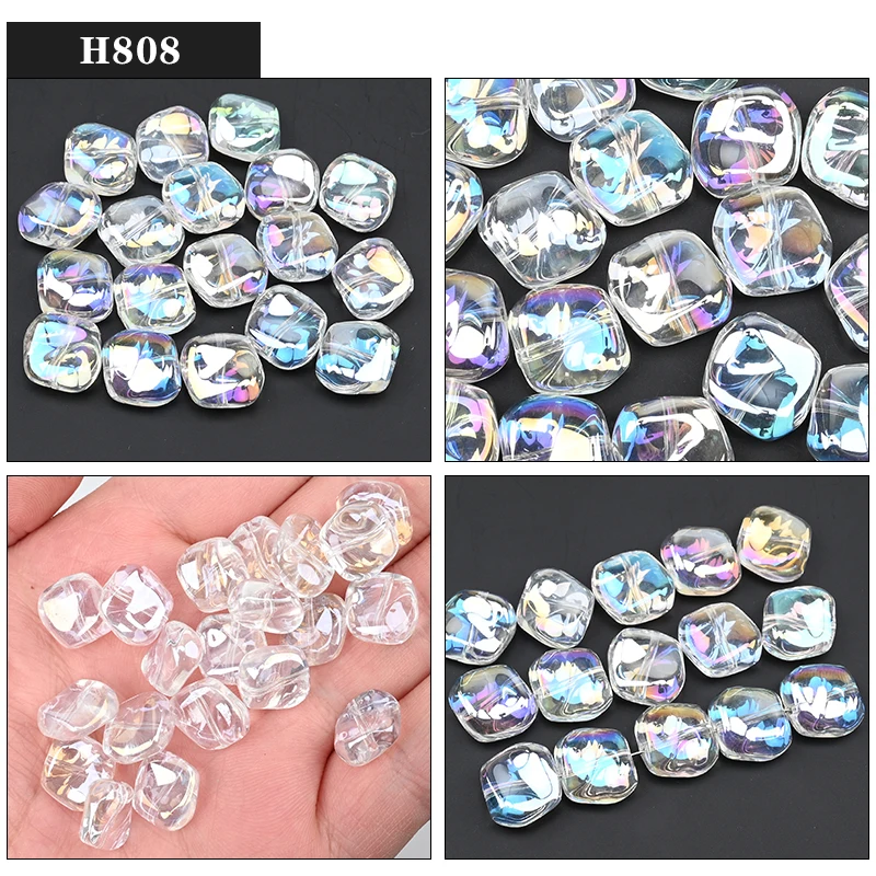 12mm 20pcs Austria Crystal Beads Irregular Smooth Glass beads Beads for Jewelry Bracelet Making DIY Crafts Gifts