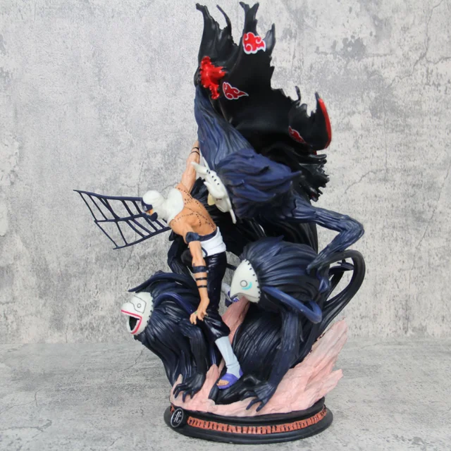 44CM Anime NARUTO Akatsuki Kakuzu Standing Battle Form Statue PVC Full-Length Action Figure Model Toys Birthday Gift