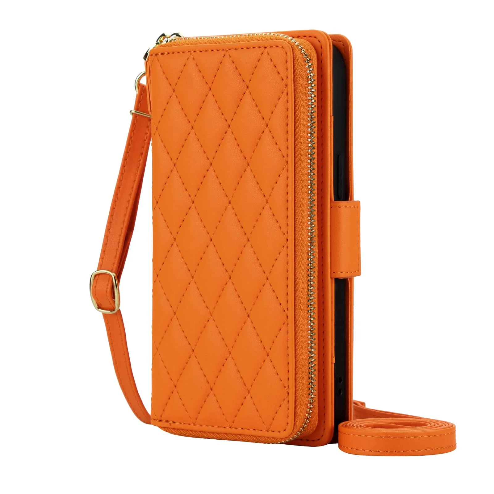 Crossbody Wallet Case with RFID Blocking and Zipper Purse - Card Holder Flip Cover
