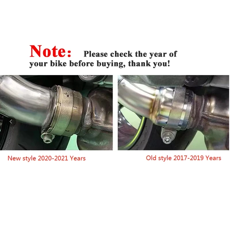Motorcycle Exhaust Escape Moto modify Mid Link Pipe Muffler Pipe Slip On For Kawasaki Z900 Z900e 2017 2018 2019 Years - Image 4