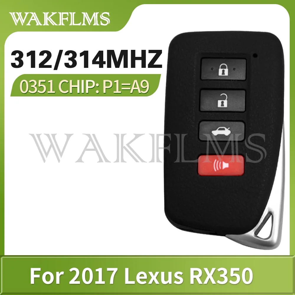 For Lexus ES300h RC200 IS200 RX350 GS350 GS200t GS450H ES350 2013-2018 Smart Car Key 312/314MHz Fsk 0020 0351 2020 HYQ14FB