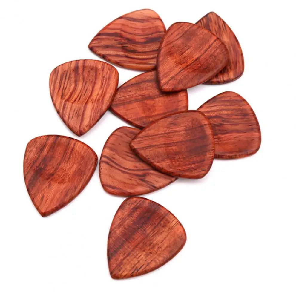 Wooden Acoustic Guitar Picks Red Wood Rosewood Colors Hand Sanded And Polished Excellent For Bass Part Pick Accessories Premium