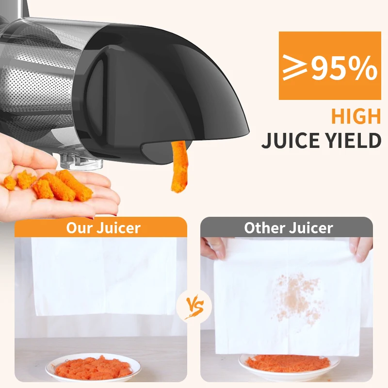LUFVEBUT Slow Juicer 200W Power Vegetables And Fruits Squeezer High Nutrition Orange Lemon Electric Extractor Slow Juicer