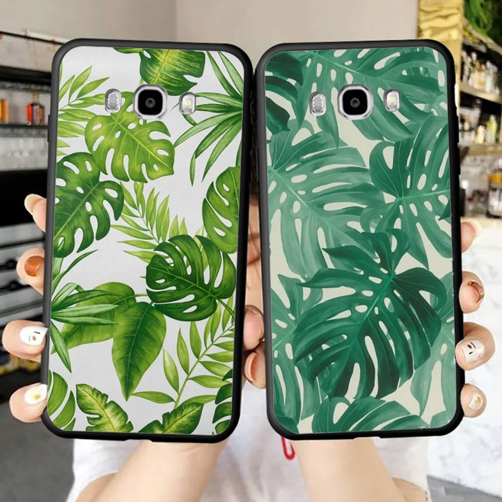 

leaf painting Phone Case For Samsung J 7 plus 7core J7 neo J6 plus prime J6 J4 J5 Mobile Cover