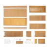 7 Layer Bamboo Shoe Storage Cabinet Shelve Free Standing Shoe Rack Shoe Organizer with Door Accommodates 30 Pairs 6