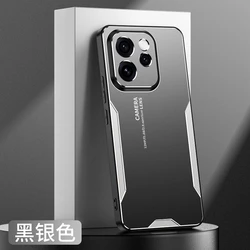 Luxurious Matte Hard Cover Shockproof Phone Case with Camera Protection for Oppo Reno 15F 5G (Silver)