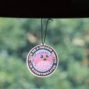 Divertenti Deodoranti per auto Pufferfish Compresse per aromaterapia per auto Specchietto retrovisore Decorazioni pendenti Pendenti per interni auto 1