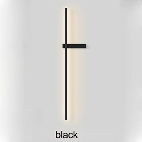 Nordic long stripe wall lamp bedroom bedside lamp modern minimalist wall lamp living room background grille line led wall lamp plug in sconce