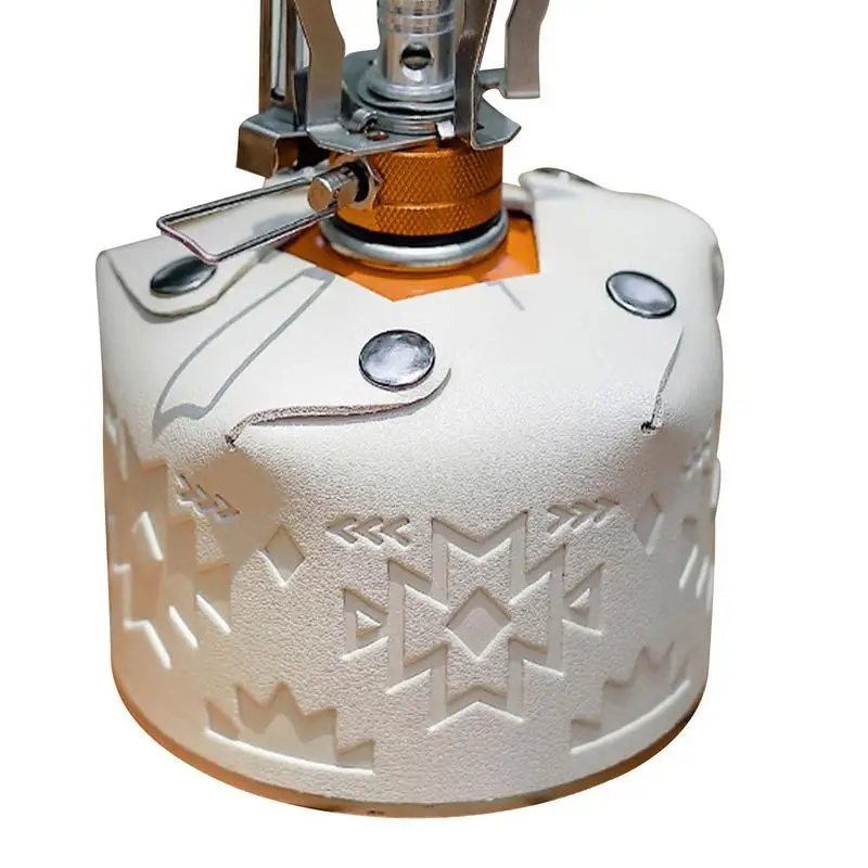 

Camping Tank Cover Artificial Leather Snap Button Heat Insulated Air Tank Protector Lightweight Camping Accessories Portable
