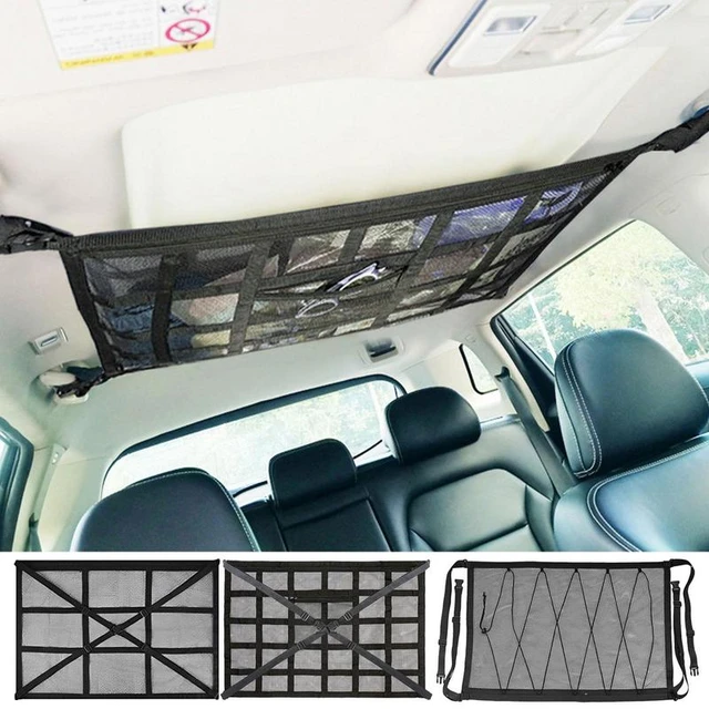 Roof Pocket Net Bag Car Ceiling Storage Net Pocket Roof Bag Interior Cargo  Adjustable Mesh Sundries Organizer Bag Roof Tent - AliExpress