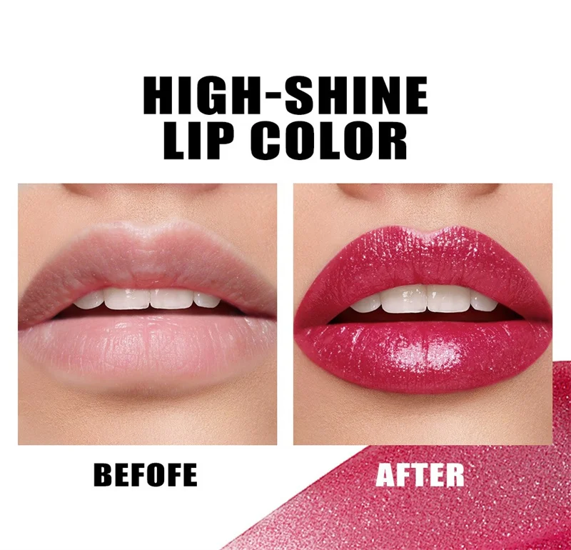Glitzer Diamant Lippenstift Wasserfest Langanhaltend Feuchtigkeitsspendend_voghion.com